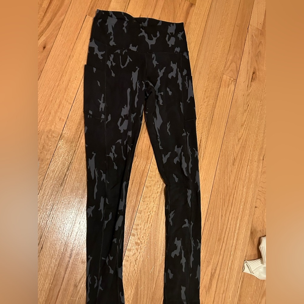 Iuga High Waist Leggings Tummy Control Gym Athletic Women's Size S Black camo